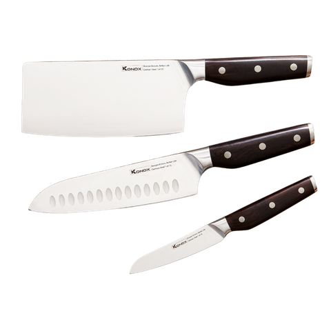 Bộ dao làm bếp cao cấp 3 món Konox Impecca Classic