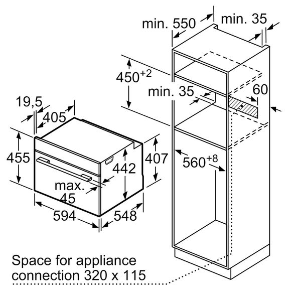 Lò hấp âm tủ Bosch CDG634AS0 Serie 8