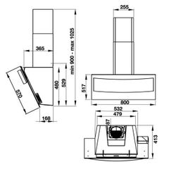 Máy hút mùi Hafele HH-WVG80B 538.84.218