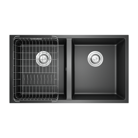 Chậu đá Konox Granite Veloci 760D Black