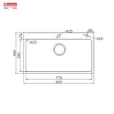 Chậu rửa bát âm Konox KN8248SO Dekor