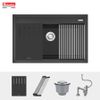 Mua Chậu rửa bát âm Konox Terra 790S Black + Vòi rửa Konox cao cấp tặng Bộ dao 5 món Impecca