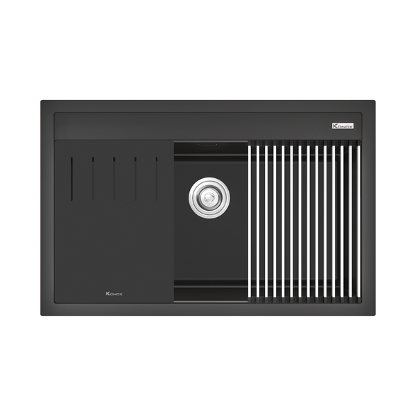 Chậu rửa bát âm Konox Terra 790S Black