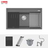 Mua Chậu rửa bát âm Konox Terra 860S Grey + Vòi rửa cao cấp tặng Bộ dao 5 món Impecca