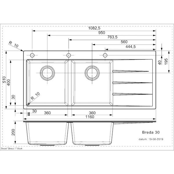 Chậu rửa chén Reginox BREDA 30 XÁM HMH.R33760