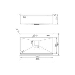 Chậu rửa bát âm Malloca MS 6302 ST