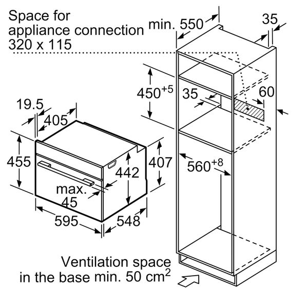 Lò nướng kết hợp vi sóng Bosch CMG633BS1B Serie 8