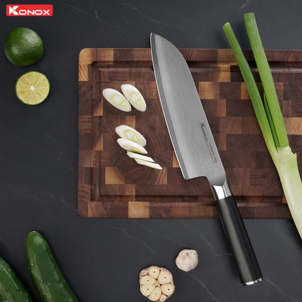 Dao đa năng thép Nhật Damascus Eiko Series 7″ Santoku