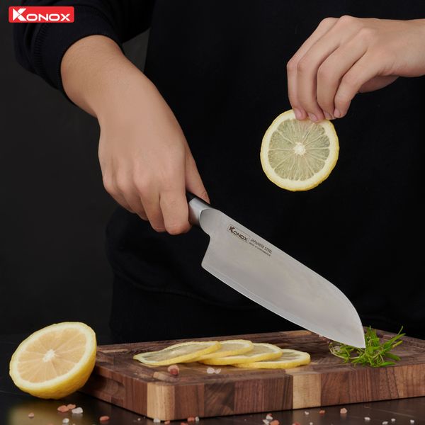 Dao đa năng thép Nhật Damascus Eiko Series 7″ Santoku