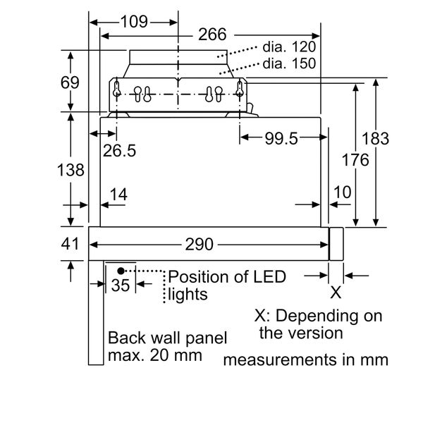 Máy Hút Mùi Âm Tủ Bosch DFL064W53B Serie 4