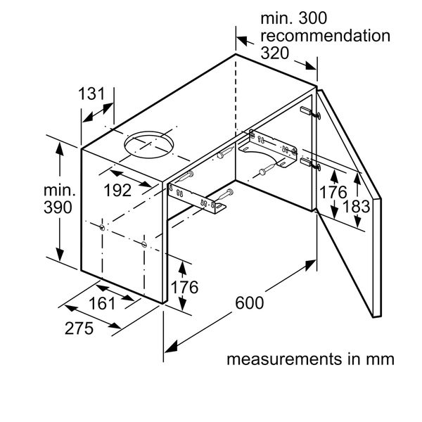 Máy Hút Mùi Âm Tủ Bosch DFL064W53B Serie 4