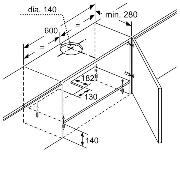 Máy Hút Mùi Âm Tủ Bosch DFT63AC50 Serie 4