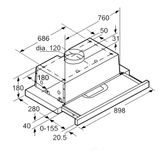 Máy Hút Mùi Âm Tủ Bosch DFT93AC50 Serie 4