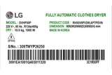 Máy sấy bơm nhiệt LG 10.5 kg DVHP50P