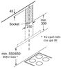 Máy hút mùi áp tường Bosch DWB66DM50B Serie 4