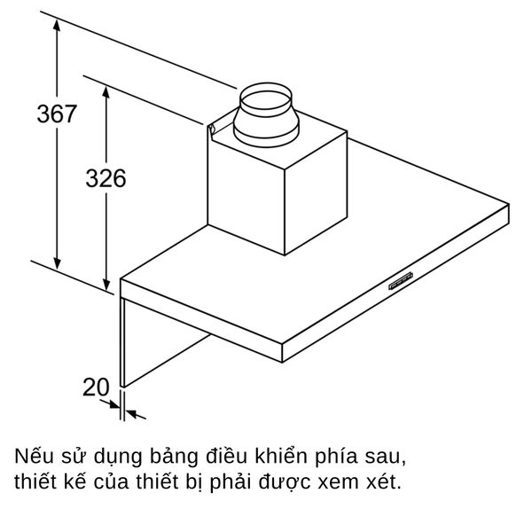 Máy hút mùi áp tường Bosch DWB66DM50B Serie 4