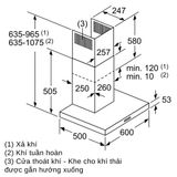Máy hút mùi áp tường Bosch DWB66DM50B Serie 4