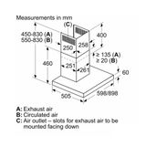 Hút mùi áp tường Bosch DWB67BK61T Serie 4