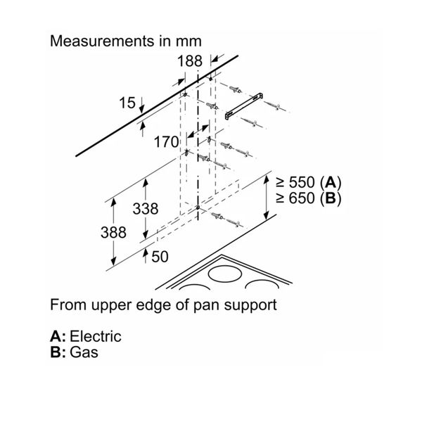 Hút mùi áp tường Bosch DWB67BK61T Serie 4
