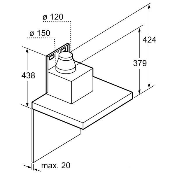 Máy hút mùi áp tường Bosch DWB77CM50 Serie 6