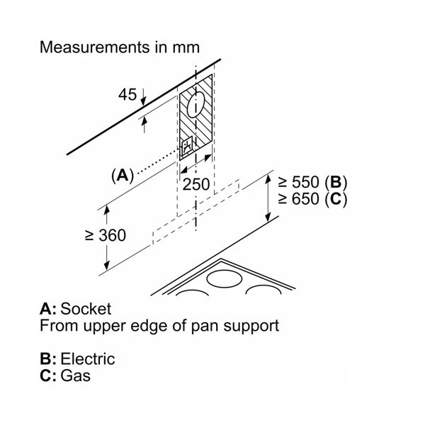 Hút mùi áp tường Bosch DWB97BK61T Serie 4