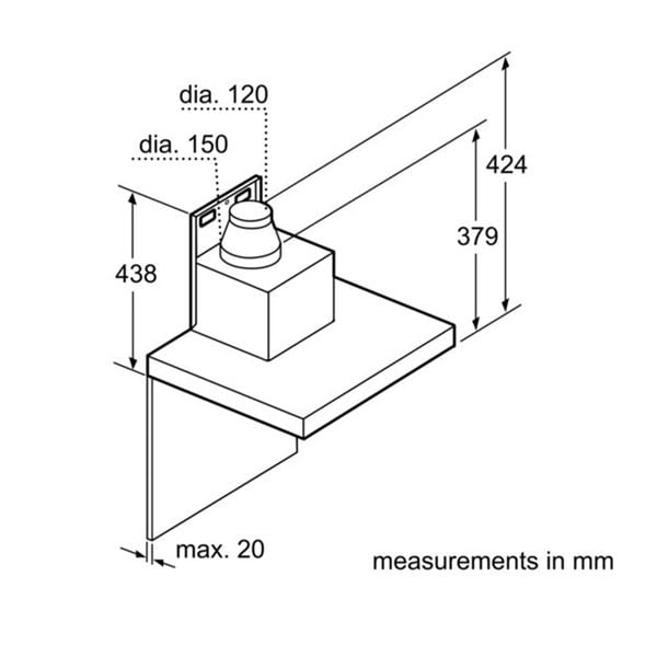 Máy hút mùi áp tường Bosch DWB98JQ50B Serie 8