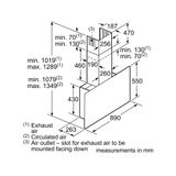 Máy hút mùi áp tường DWF97RV60B Serie 8