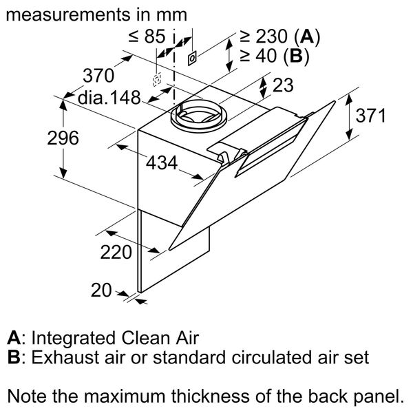 Máy hút mùi áp tường Bosch DWK87EM60B