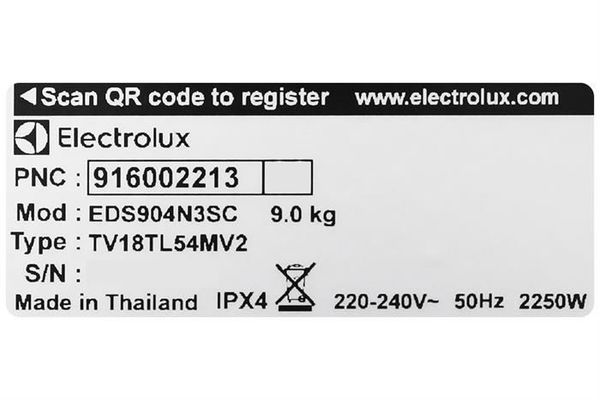 Máy sấy thông hơi Electrolux UltimateCare 9 kg EDS904N3SC