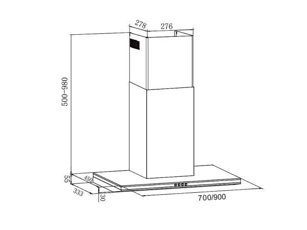 Hút mùi áp tường Eurosun EH-90AF75