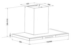 Hút mùi áp tường  Eurosun EH-70AF76