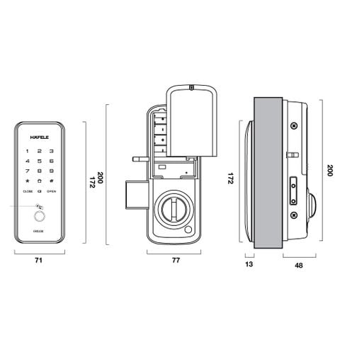 Khóa điện tử  Hafele ER5100( 912.20.200)
