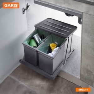 THÙNG RÁC ĐÔI TỦ DƯỚI GARIS GW03.14