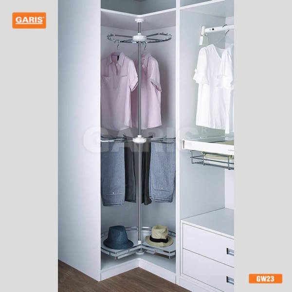Giá xoay, treo góc tử quần áo Garis GW23