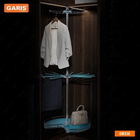 Giá xoay , treo góc tủ quần áo 3 tầng Garis GW33E