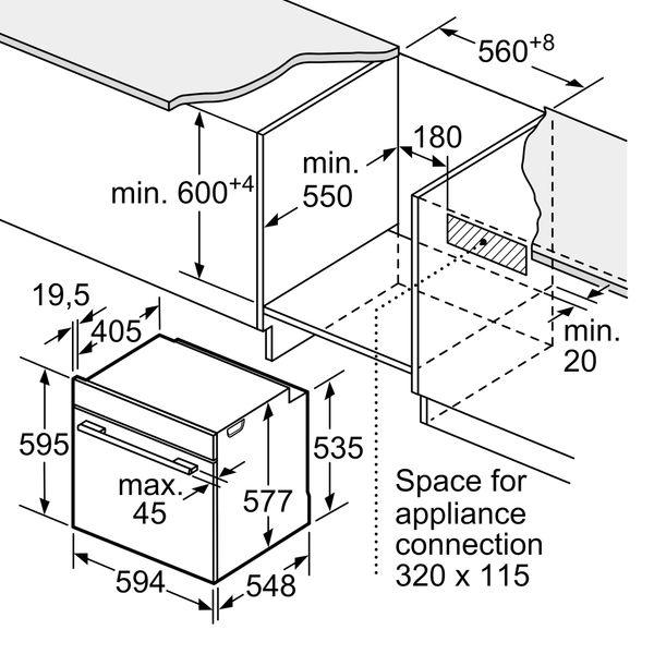 Lò nướng âm tủ Bosch HBG633BS1A Serie 8