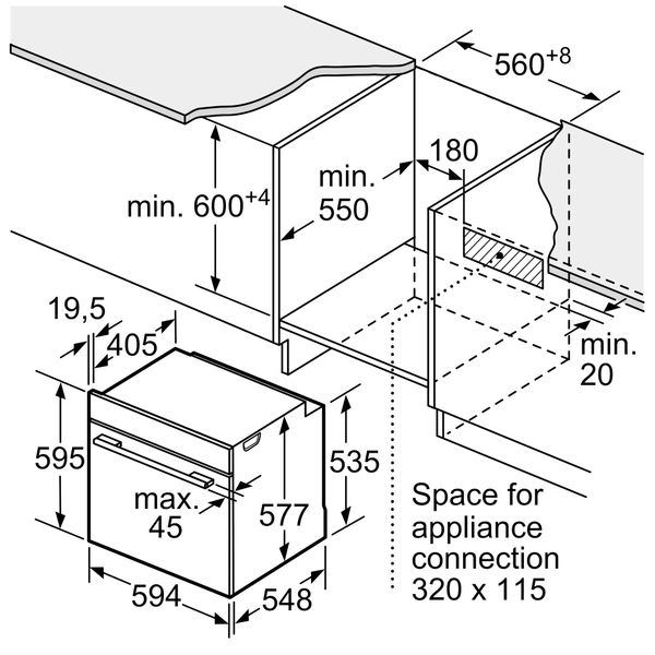 Lò nướng âm tủ Bosch HBG655BS1M Serie 8