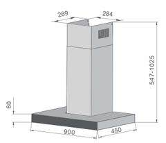 Hút mùi chữ T FEUER T68i (90)