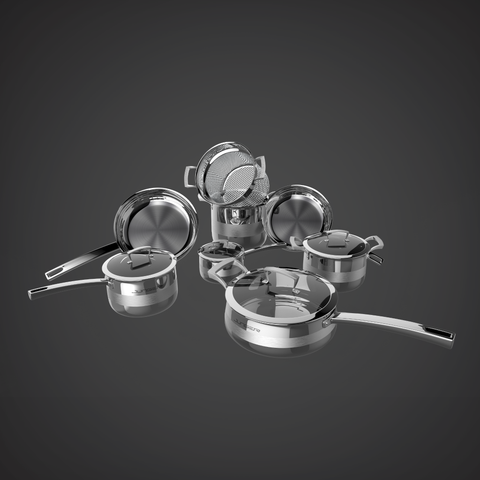 Bộ nồi Inox Junger JC-100 cao cấp 13 chi tiết