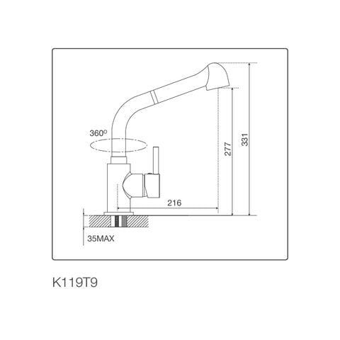 Vòi Rửa Chén Malloca K119T9