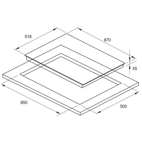 Bếp từ Fagor 5 vùng nấu 3IF-ZONE95AC