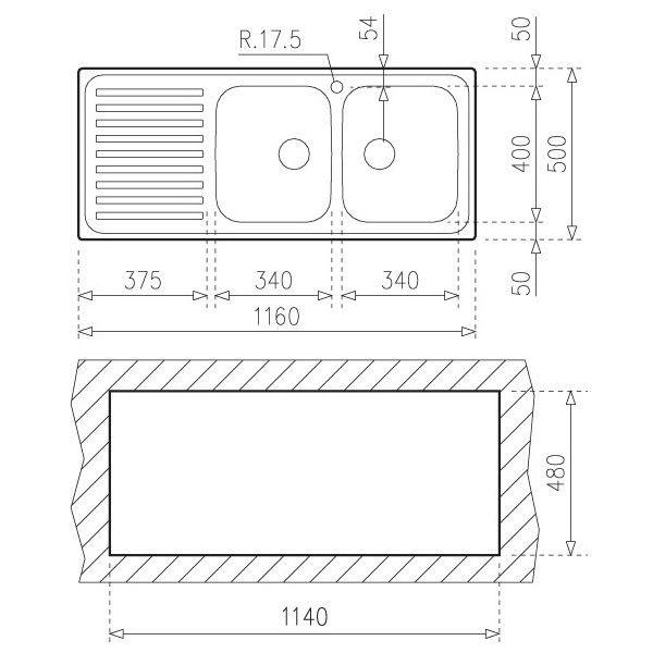Chậu rửa Teka Classic 2B 1D