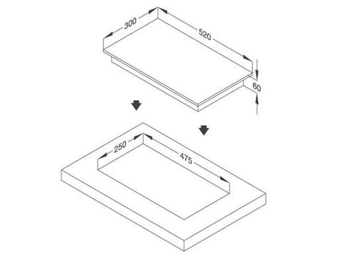 Bếp từ âm dạng Domino MDH-02I