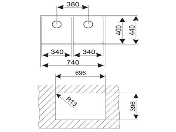Chậu rửa Teka Be Linea RS15 2B 740