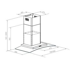 Hút mùi áp tường Eurosun EH-70AF81S/EH-90AF81S