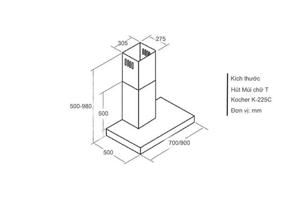 Hút mùi Kocher K-225C