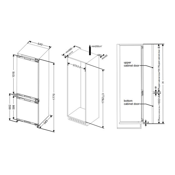 Tủ lạnh âm Hafele  HF-BI60X  534.14.080