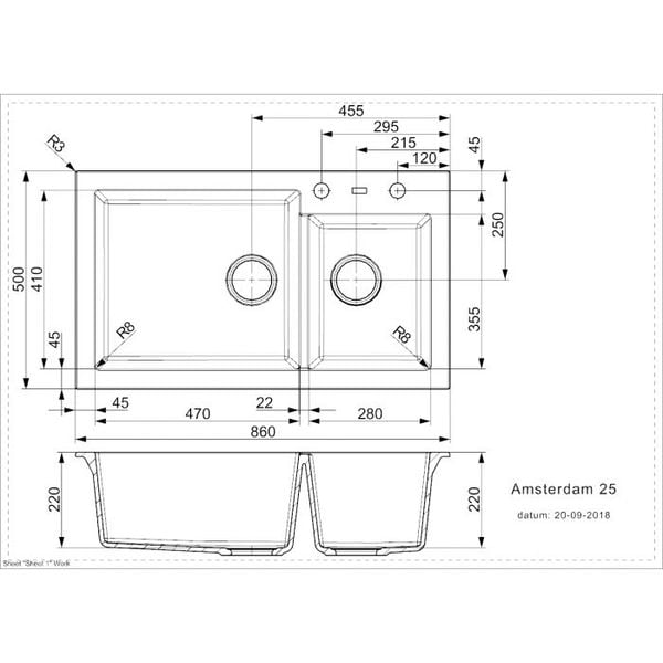Chậu rửa chén Reginox AMSTERDAM 25 ĐEN HMH.R31087