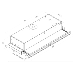 Máy hút mùi âm tủ FAGOR 3AF3-941B