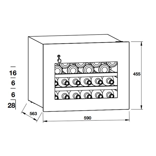 Tủ bảo quản rượu Hafele âm HW-C62BB 533.17.001
